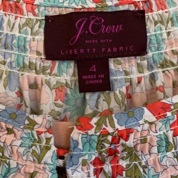 J.Crew Liberty Floral Print Smock Top Size 4 - Picture 2 of 6